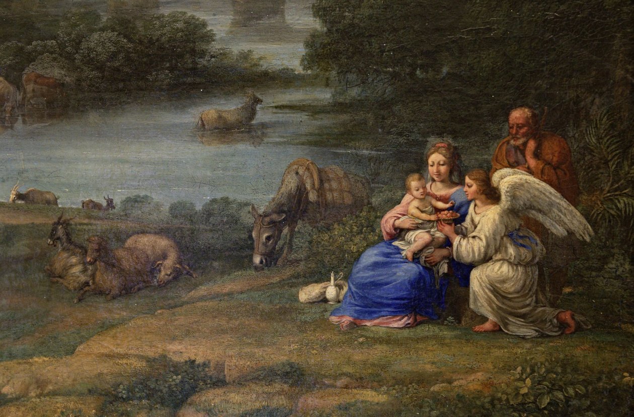 Paisagem com o resto na fuga para o Egito de Claude Lorrain
