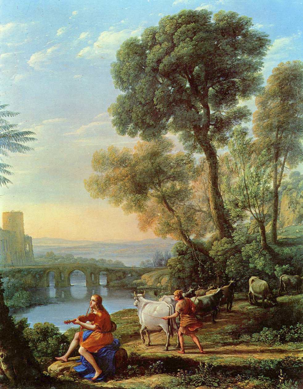 Paisagem com Apolo e Mercúrio de Claude Lorrain