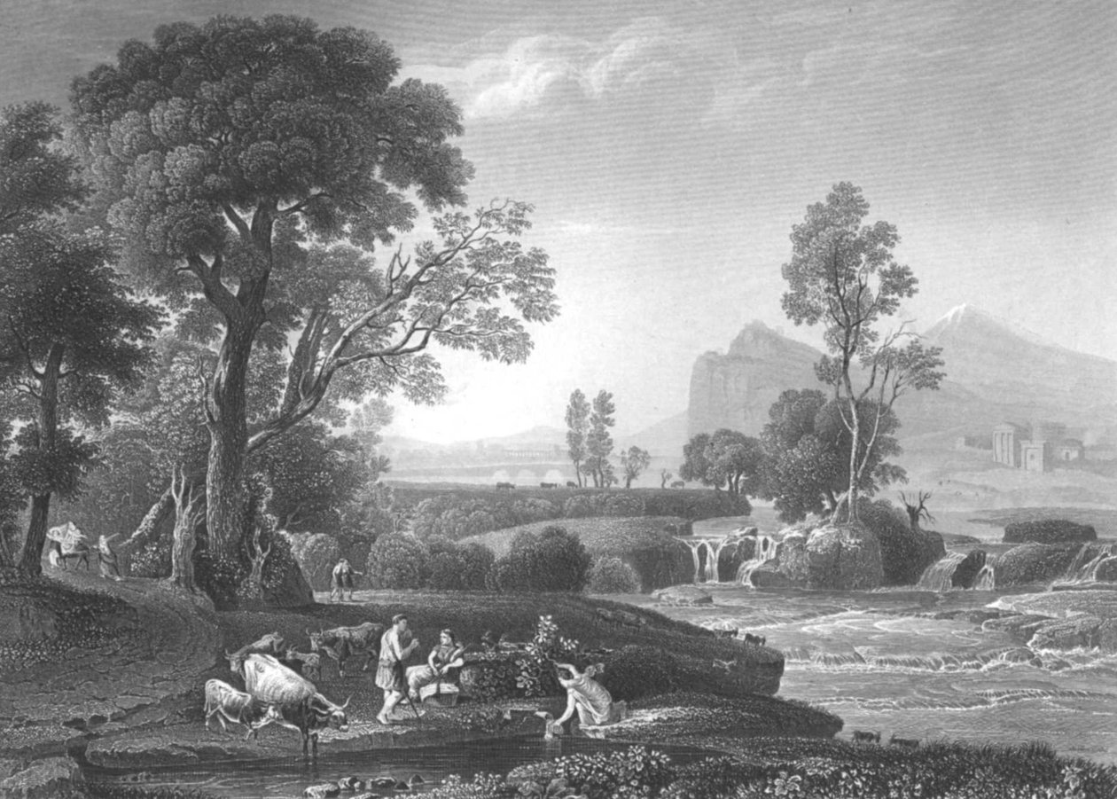 Paisagem, com, a, vôo, para, egito de Claude Lorrain