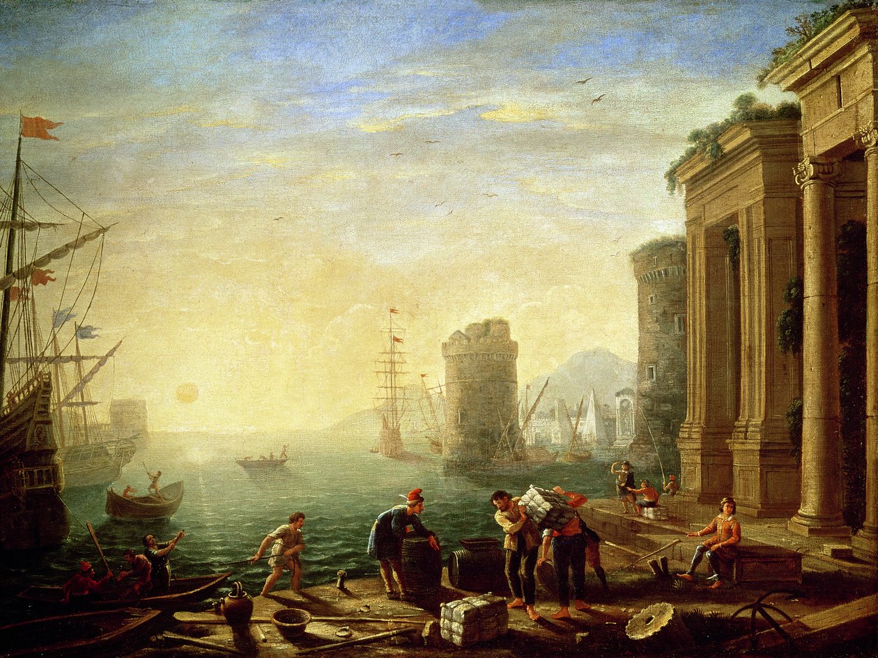 Manhã no porto, 1640 de Claude Lorrain