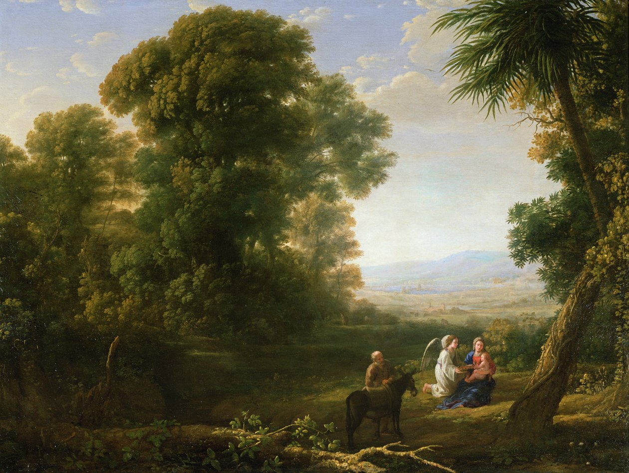 O resto da fuga para o Egito, 1635-6 de Claude Lorrain