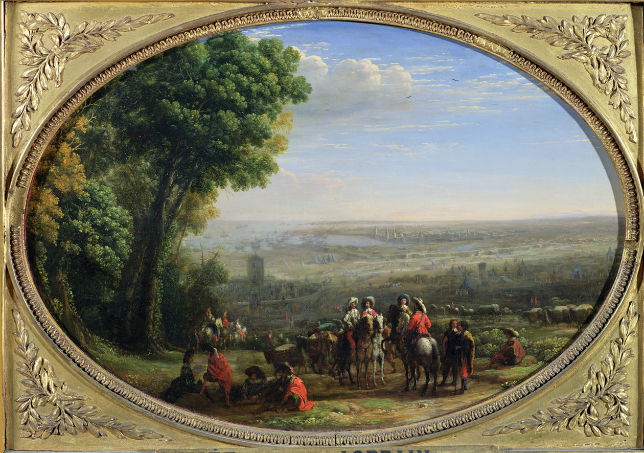 O cerco de La Rochelle por Louis XIII (1601-43) outubro 1628, c.1631 de Claude Lorrain