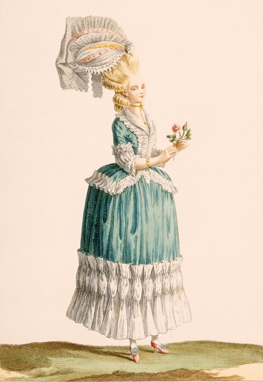 Caraco a Polanaise, gravada por Dupin, de &39;Galleries of French Fashion and Costumes&39;, c.1778-87 de Claude Louis Desrais