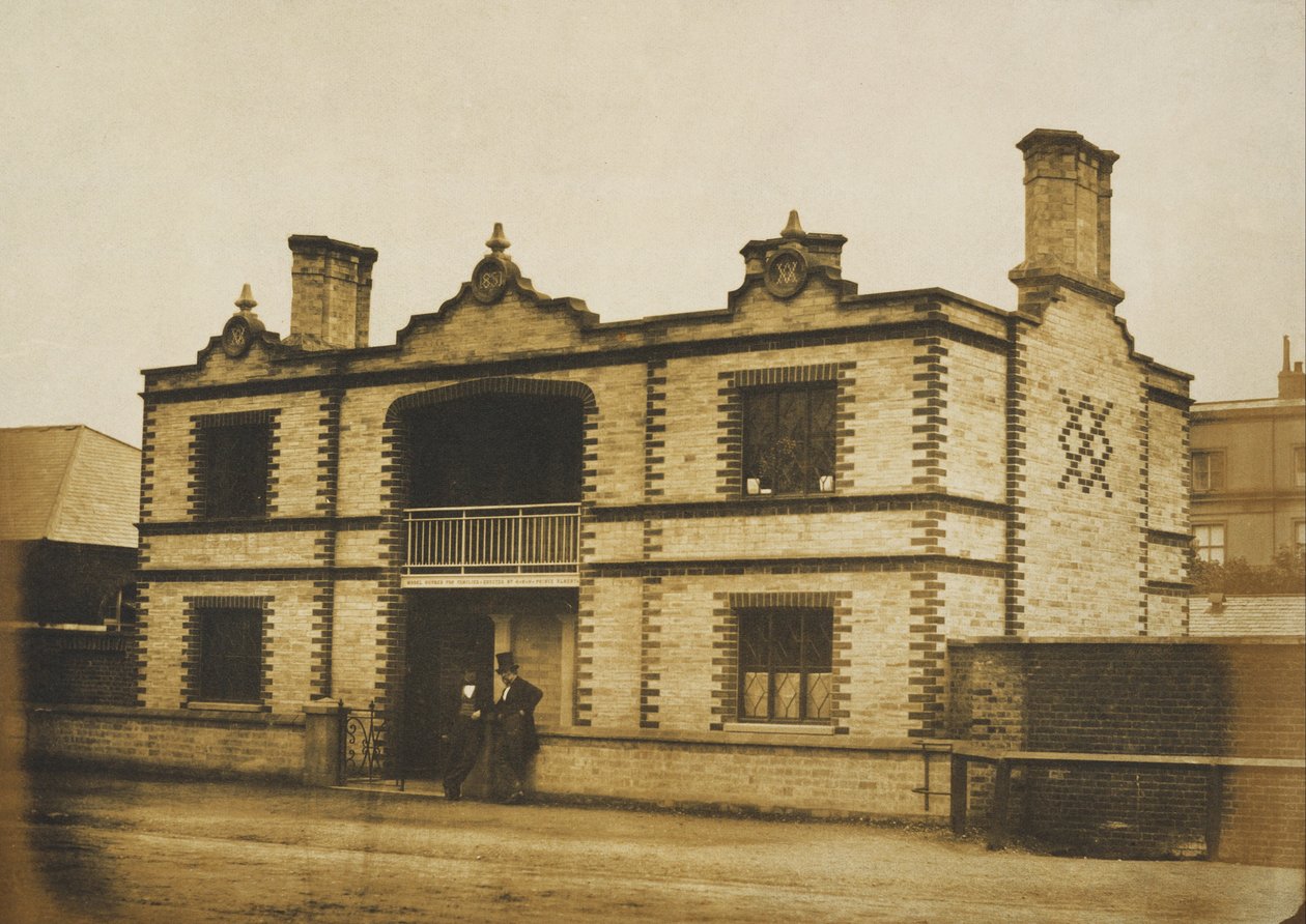 A Grande Exposição, 1851 - Casa Modelo para Famílias projetada por HRH Prince Albert de Claude Marie Ferrier