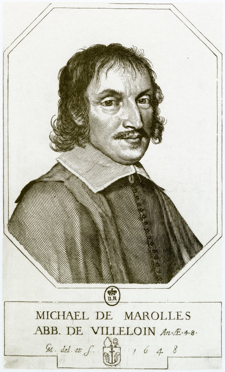 Retrato de Michel de Marolles de Claude Mellan