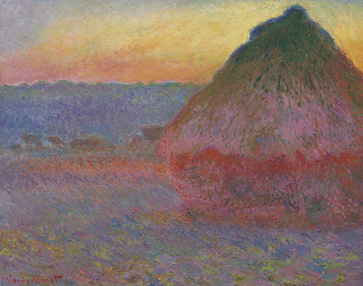 Grainstack no SunlightnFrancais: Meulen de Claude Monet