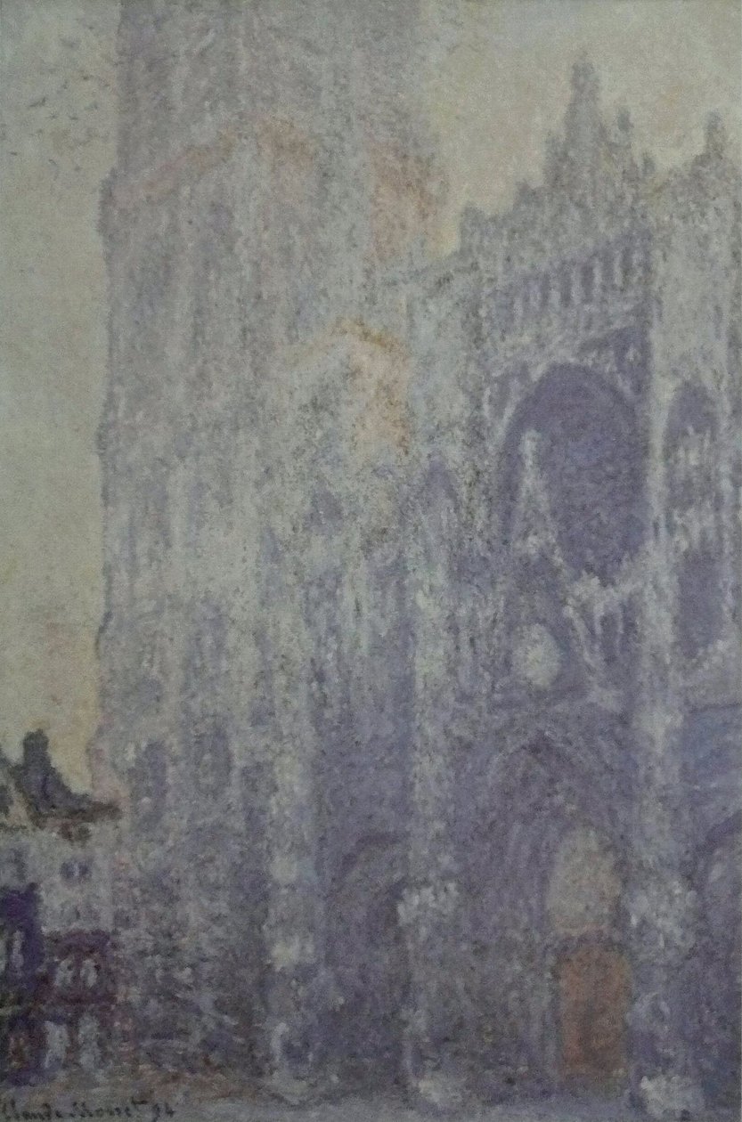 A Catedral de Rouen. O portal e a torre Saint-Romain, efeito da manhã; embranquecer a harmonia de Claude Monet