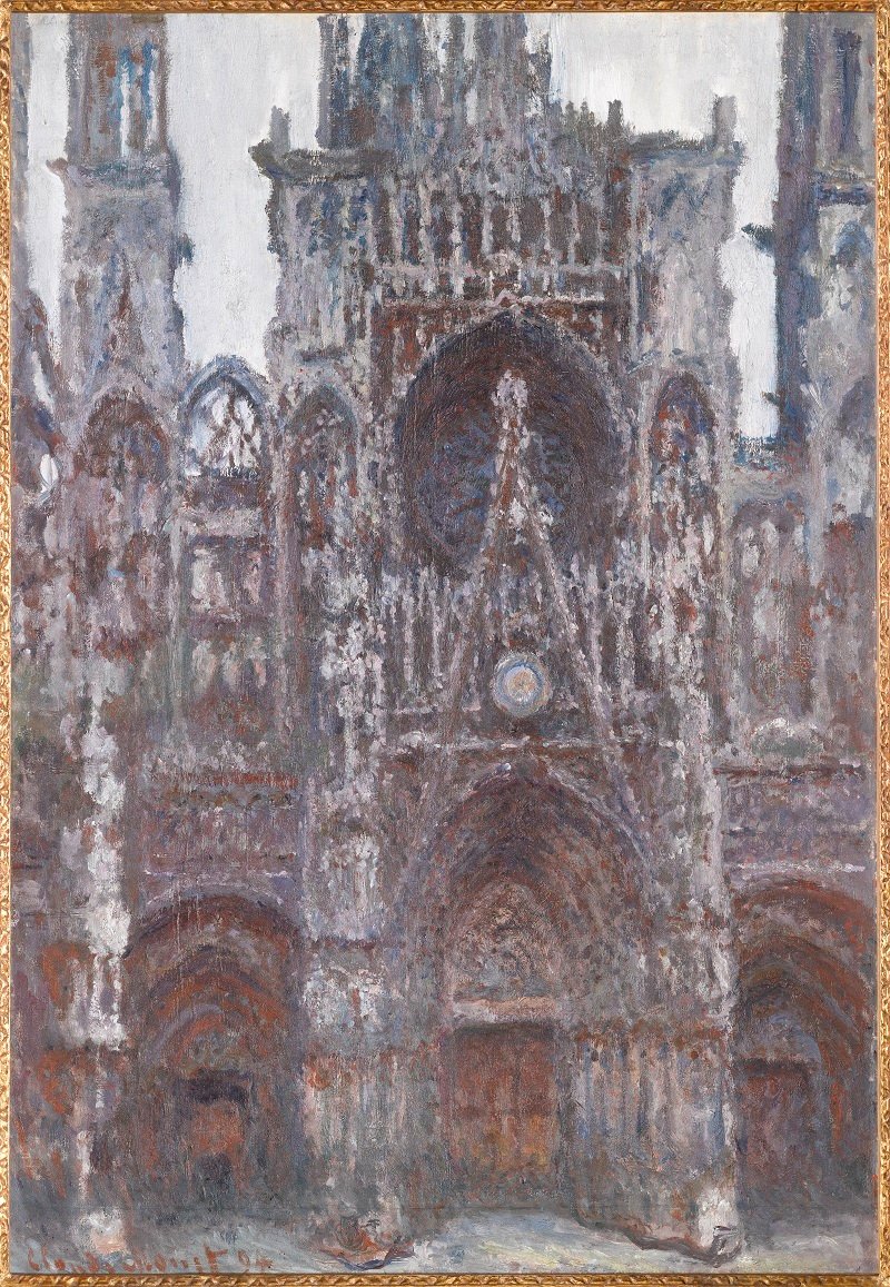 A catedral de Rouen. O portal visto de frente, Harmonie brunen de Claude Monet