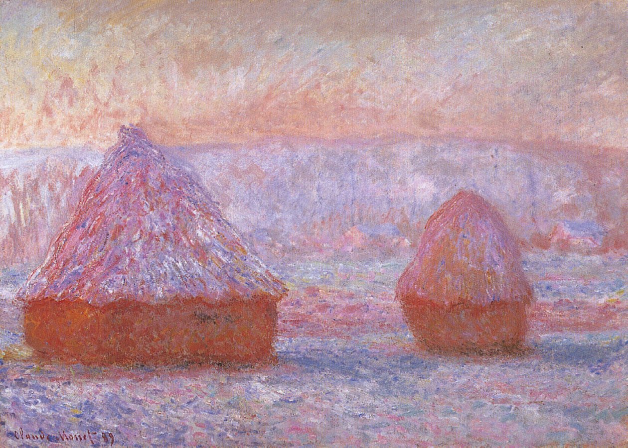 As rodas, Giverny, efeito de manhã de Claude Monet
