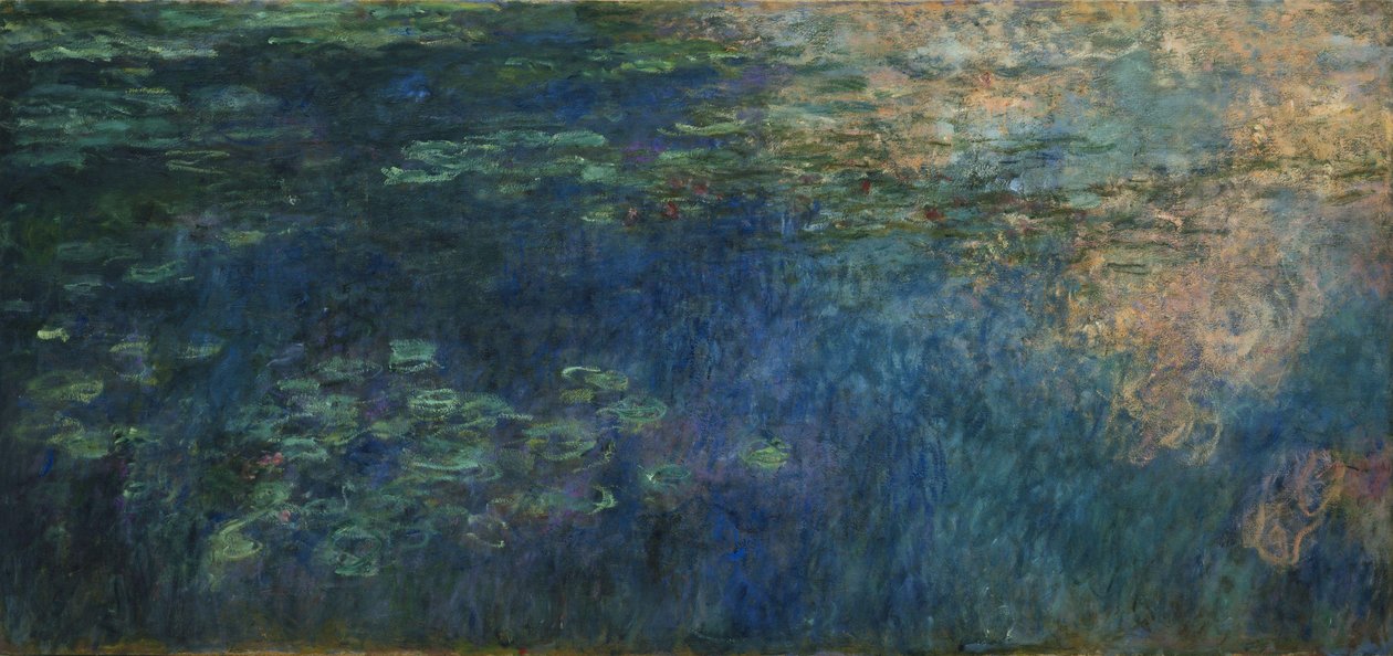 Reflexões de nuvens no Water-Lily Pondn de Claude Monet