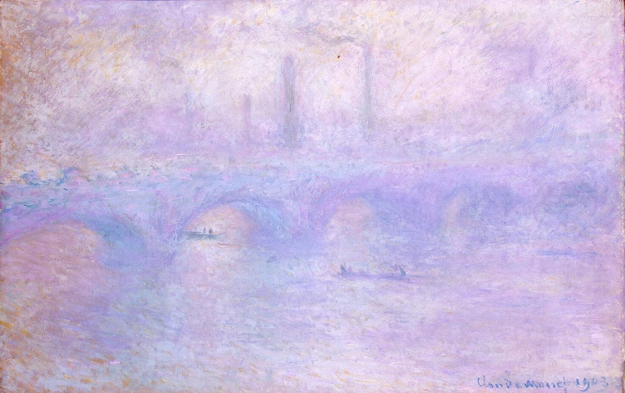 Ponte de Waterloo. Efeito do Fogn de Claude Monet