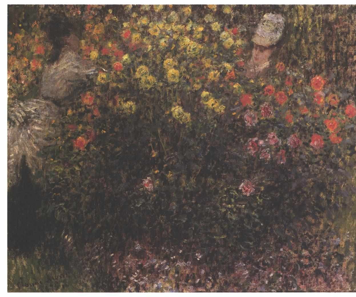 Mulheres entre DahliasnGerman: Mulheres entre dálias de Claude Monet