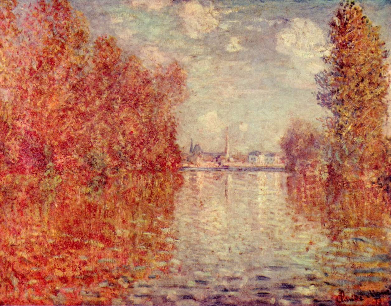 Efeito outono em Argenteuil de Claude Monet