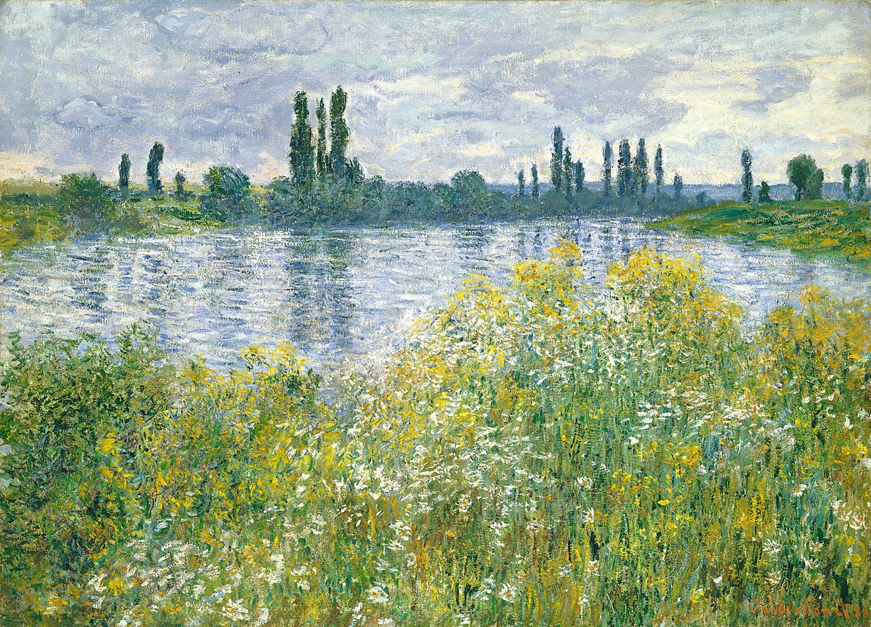 Bancos do Sena, Vetheuil, 1880 de Claude Monet
