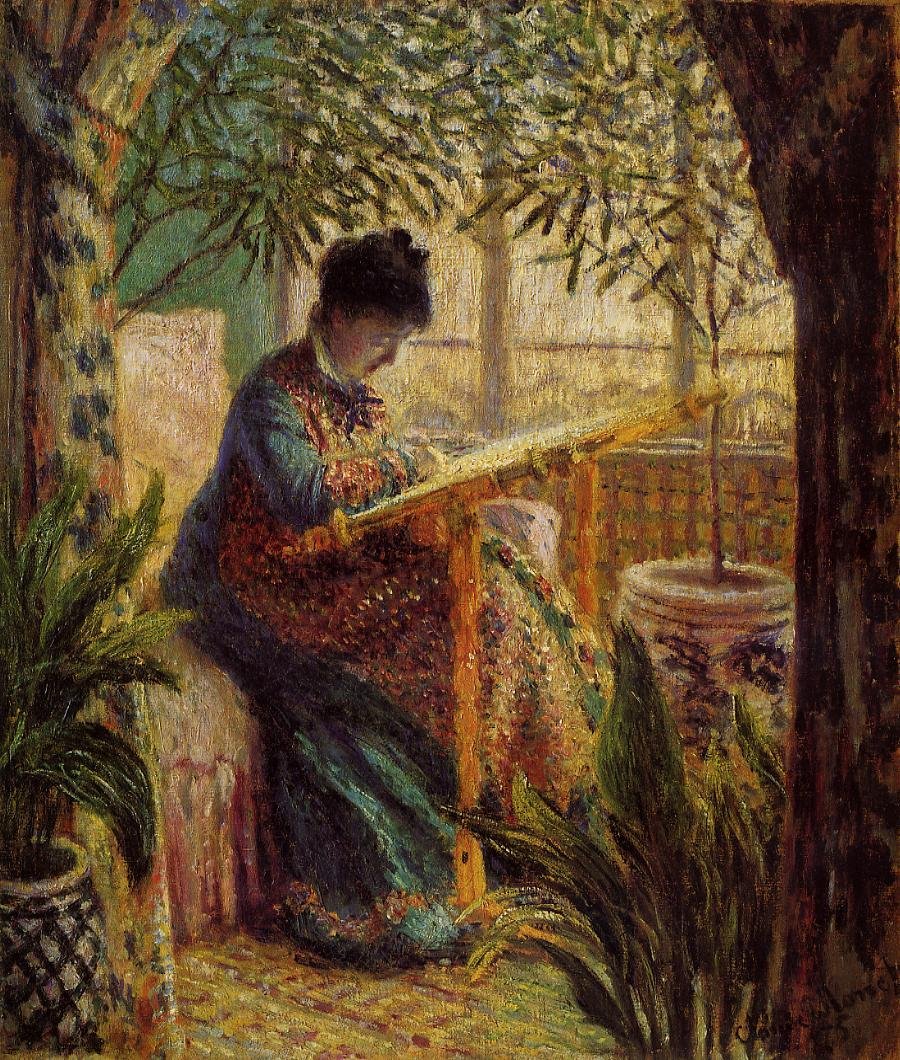 Camille no trabalho de Claude Monet