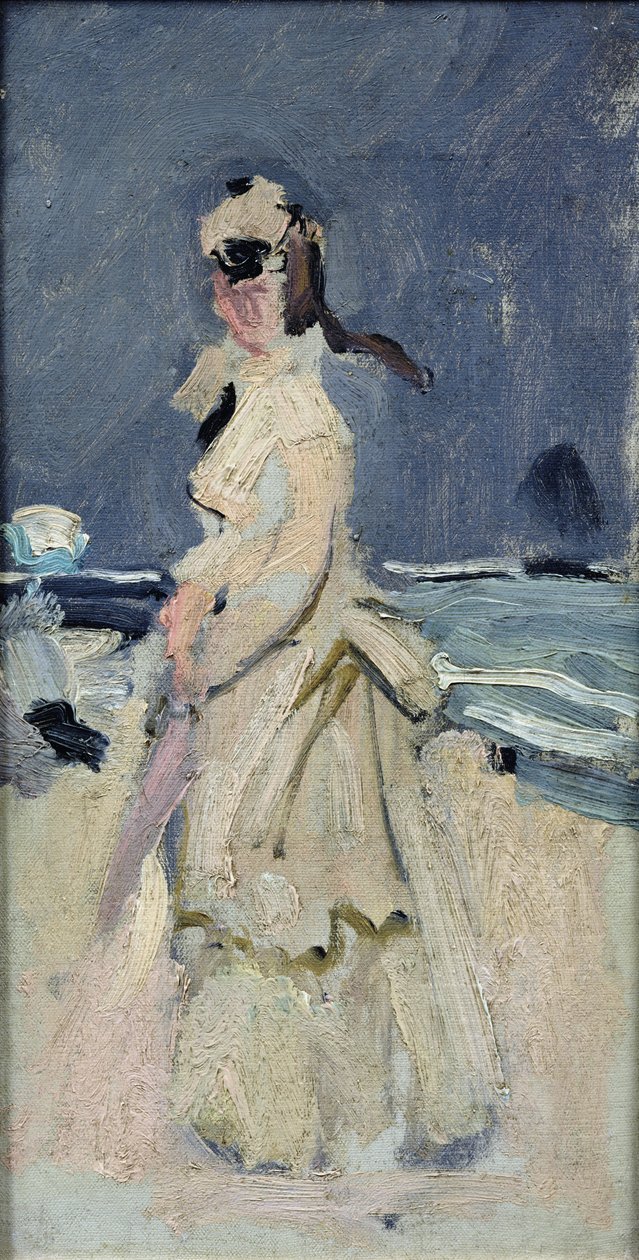 Camille on the Beach, 1870-71 de Claude Monet