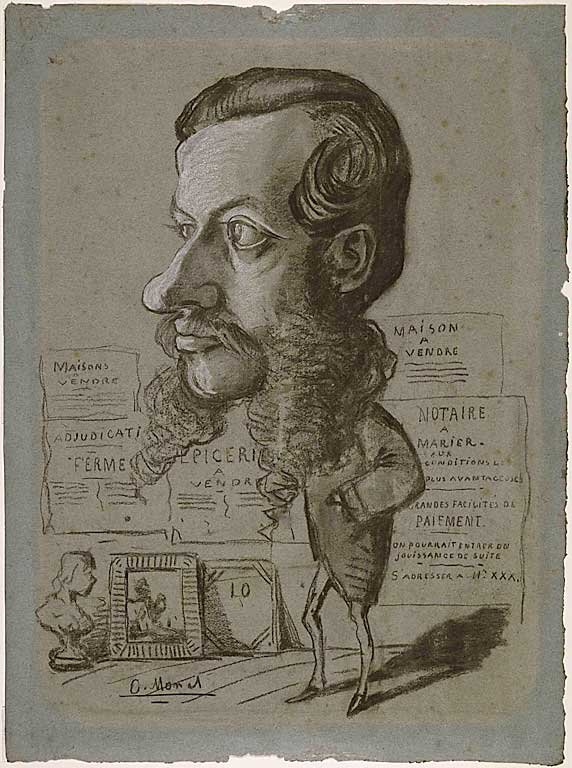 Caricatura de Léon Manchon de Claude Monet