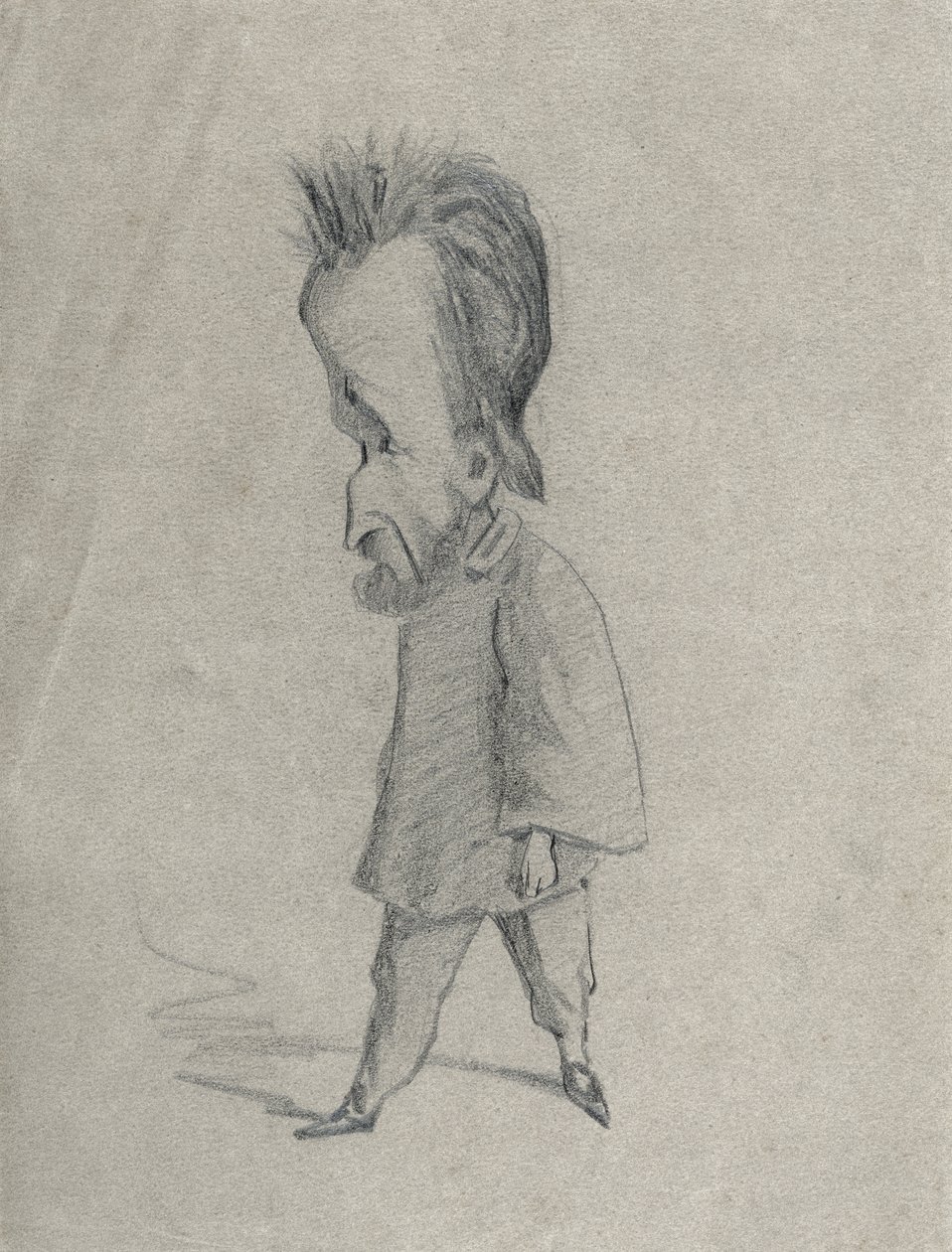 Caricatura do jornalista Theodore Pelloquet, 1858 (carvão sobre papel) de Claude Monet