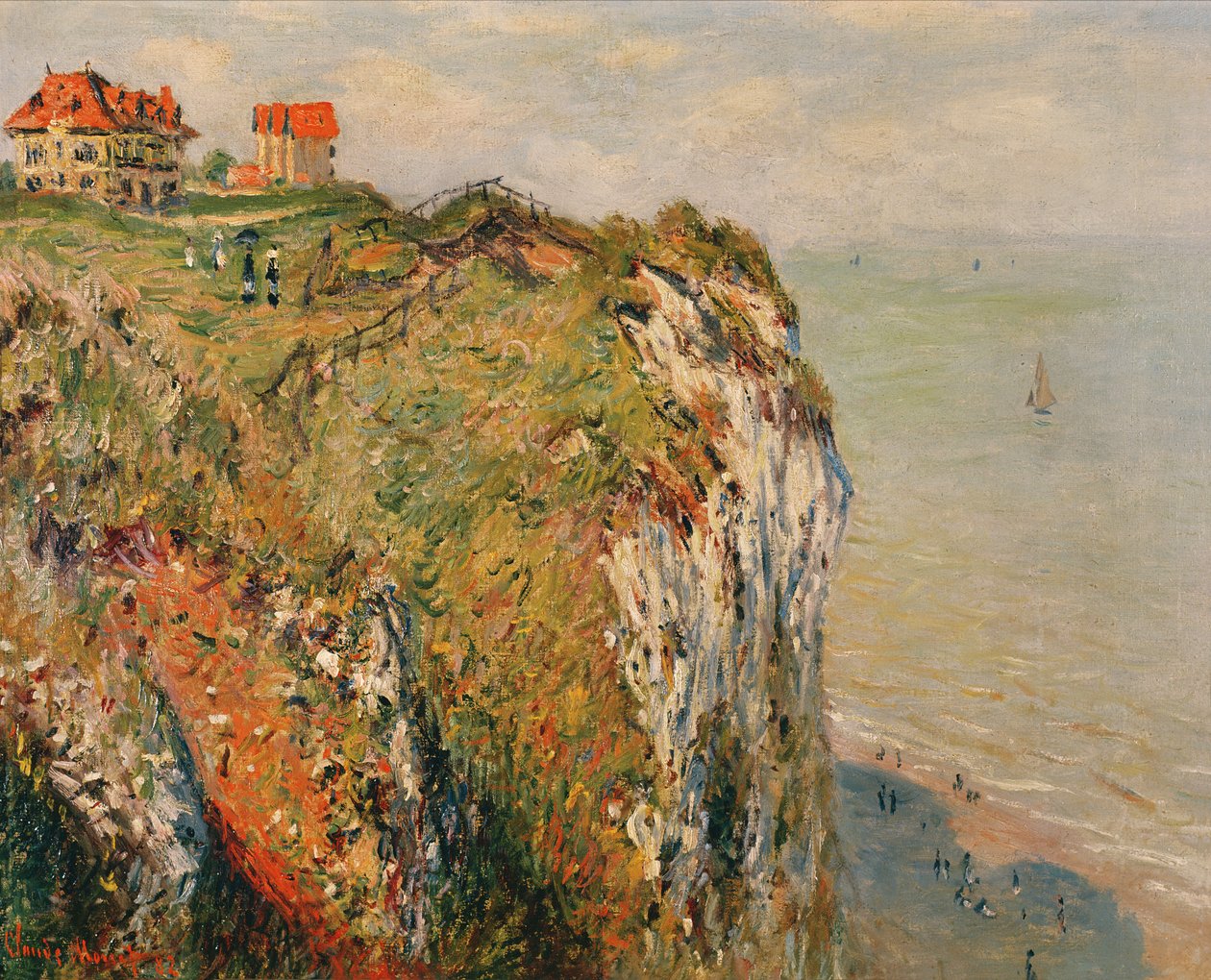 Penhasco em Dieppe, 1882 de Claude Monet