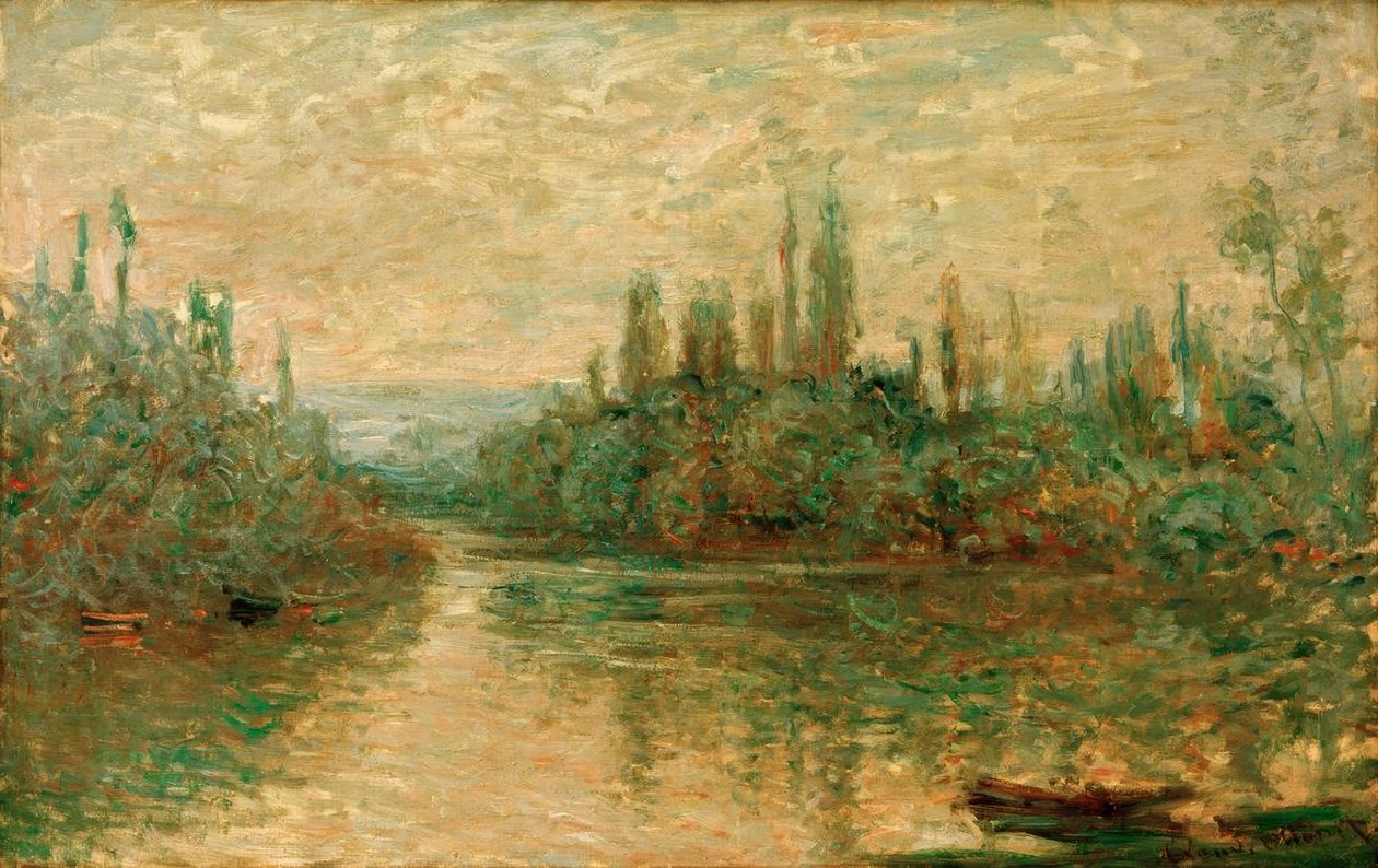 Um afluente do Sena em Vétheuil de Claude Monet