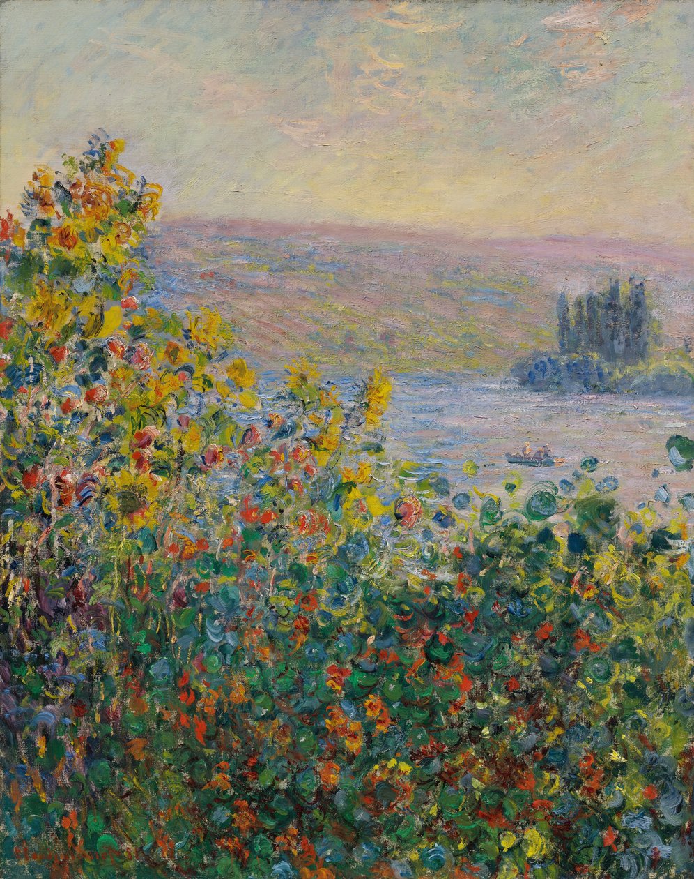 Canteiros de flores em Vétheuil de Claude Monet