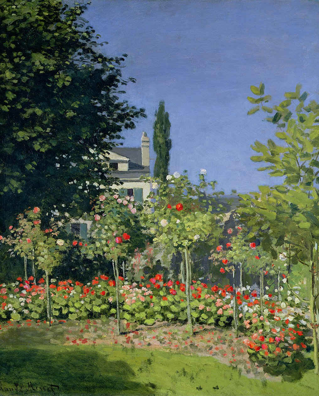 Jardim florido em Sainte-Adresse, c.1866 de Claude Monet