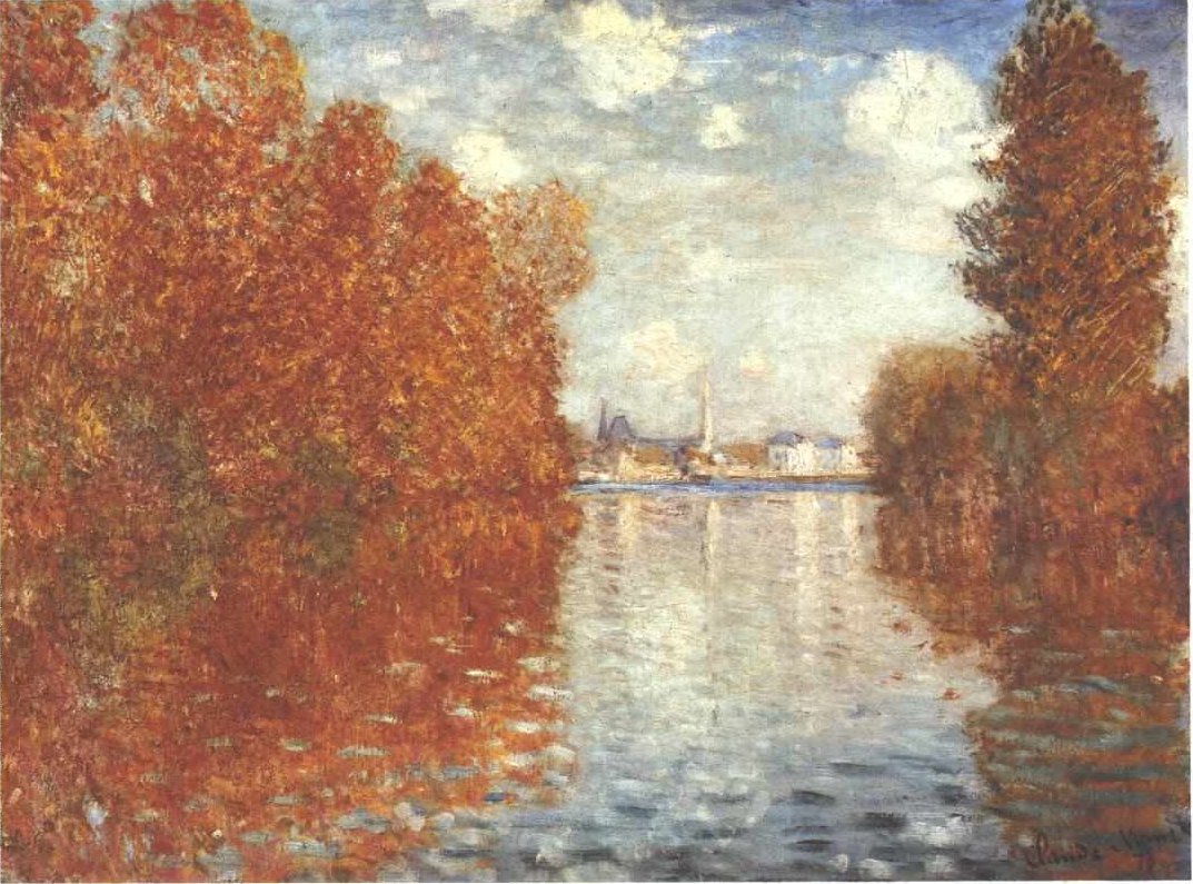 Outono em Argentueil de Claude Monet