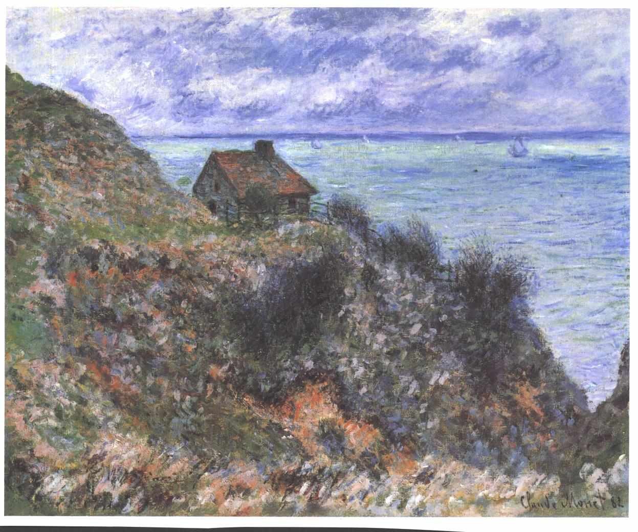 Cabana da Guarda Aduaneira em Pourville de Claude Monet