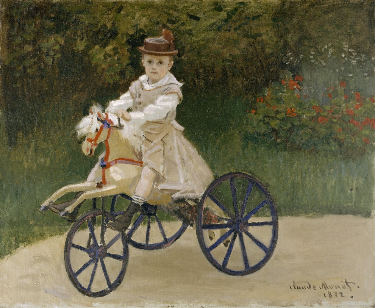 Jean Monet em seu cavalo de Hobby de Claude Monet