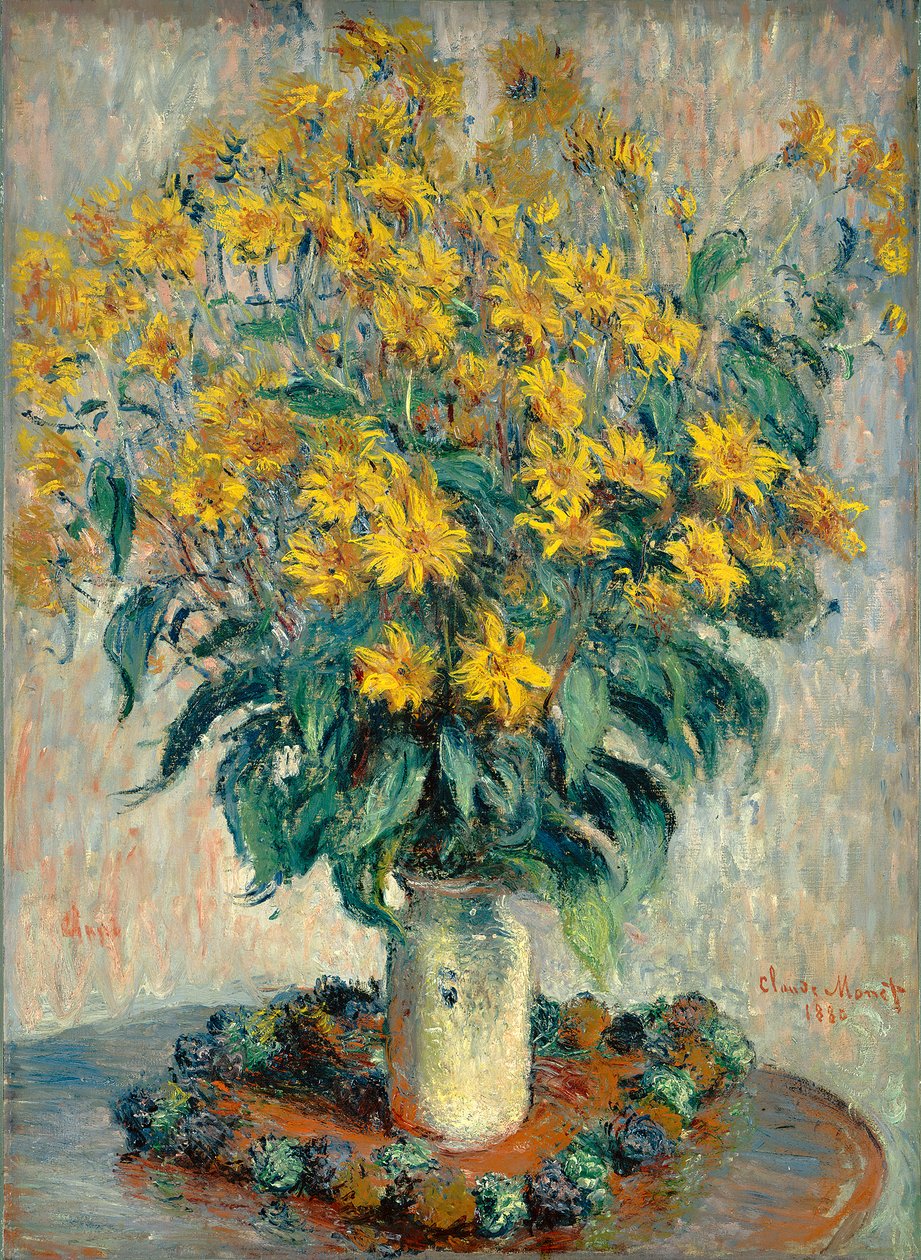 Flores de alcachofra de Jerusalém, 1880 de Claude Monet