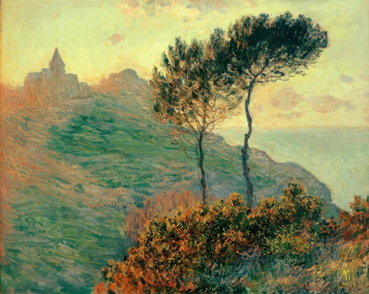 Igreja de Varengeville à contrejour (Igreja de Varen de Claude Monet