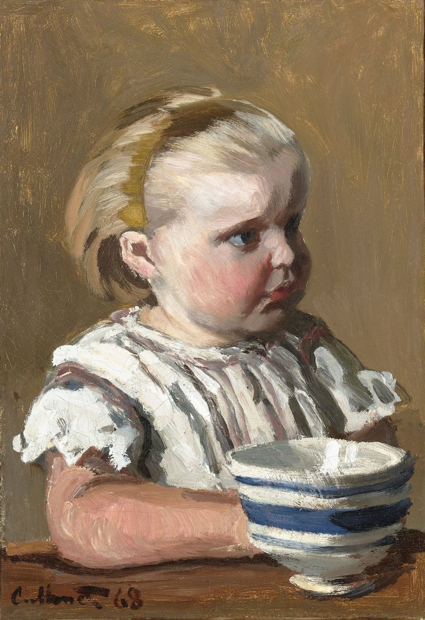 Criança, com, um, copo, retrato, de, jean monet de Claude Monet