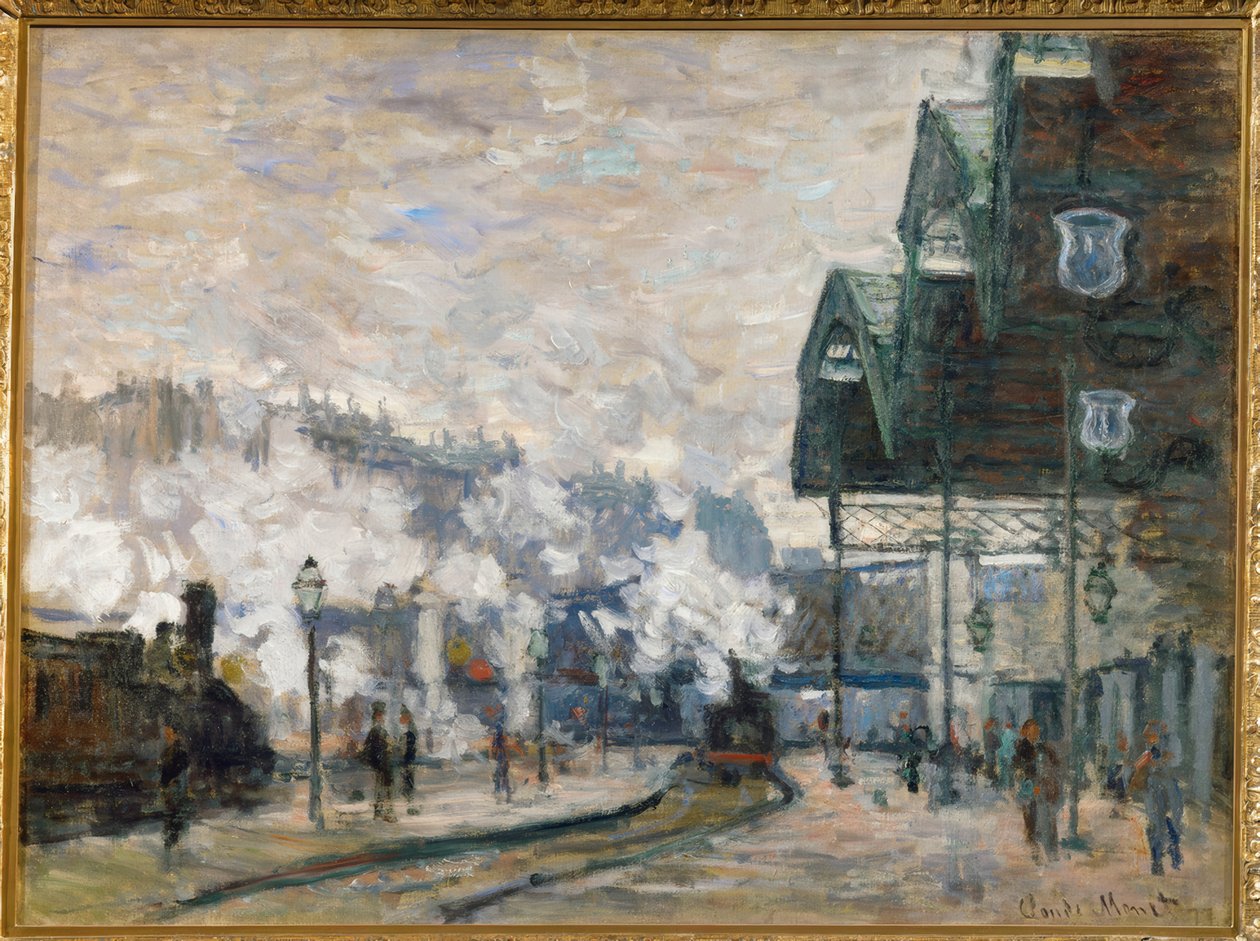 Gare Saint-Lazare, vista externa de Claude Monet