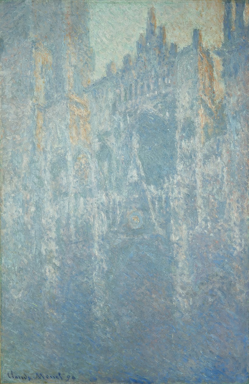 A catedral de Rouen, o portão, névoa da manhã de Claude Monet