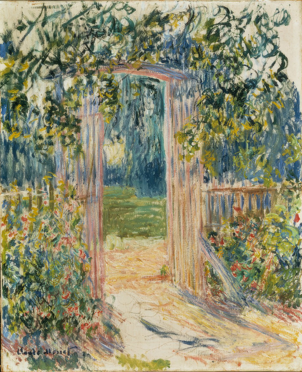 O portão do jardim, Vétheuil de Claude Monet