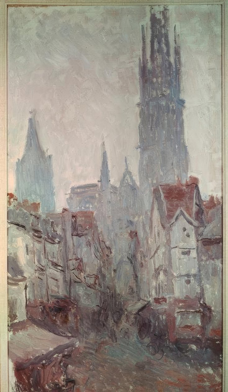 A rue e l&39;Épicerie em Rouen de Claude Monet