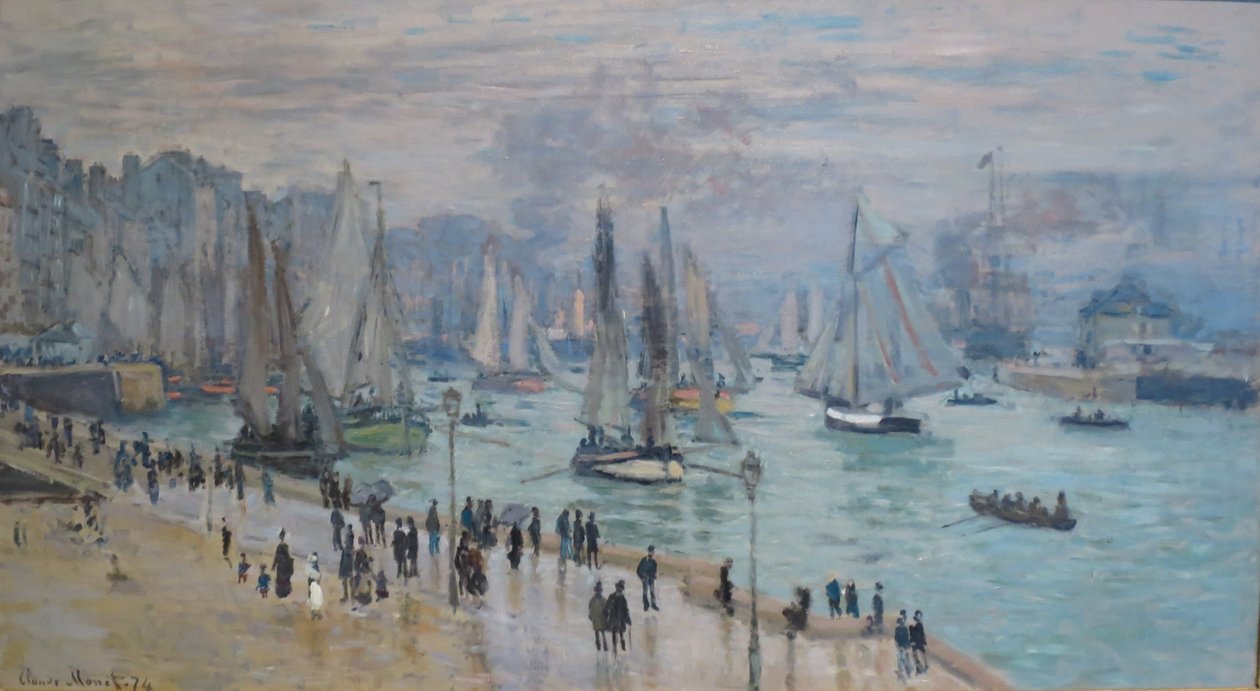 Le Havre, barcos de pesca, deixando o porto de Claude Monet