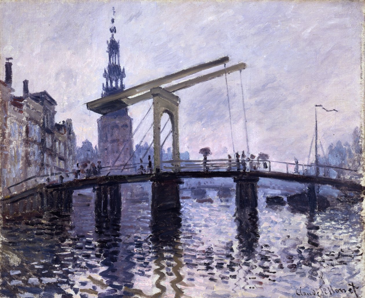 A ponte, Amsterdã, 1870-71 de Claude Monet