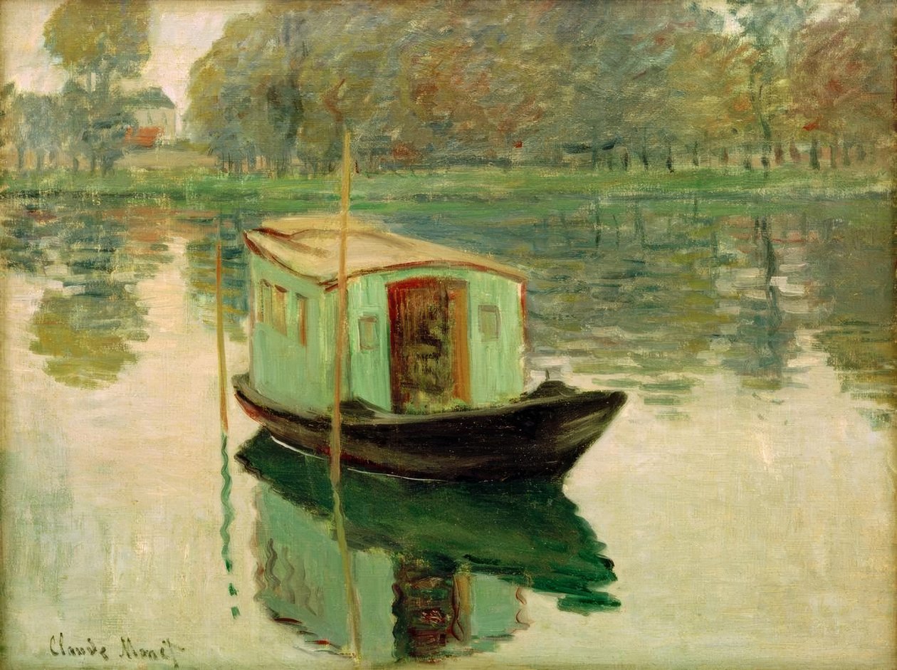 O barco da oficina de Claude Monet