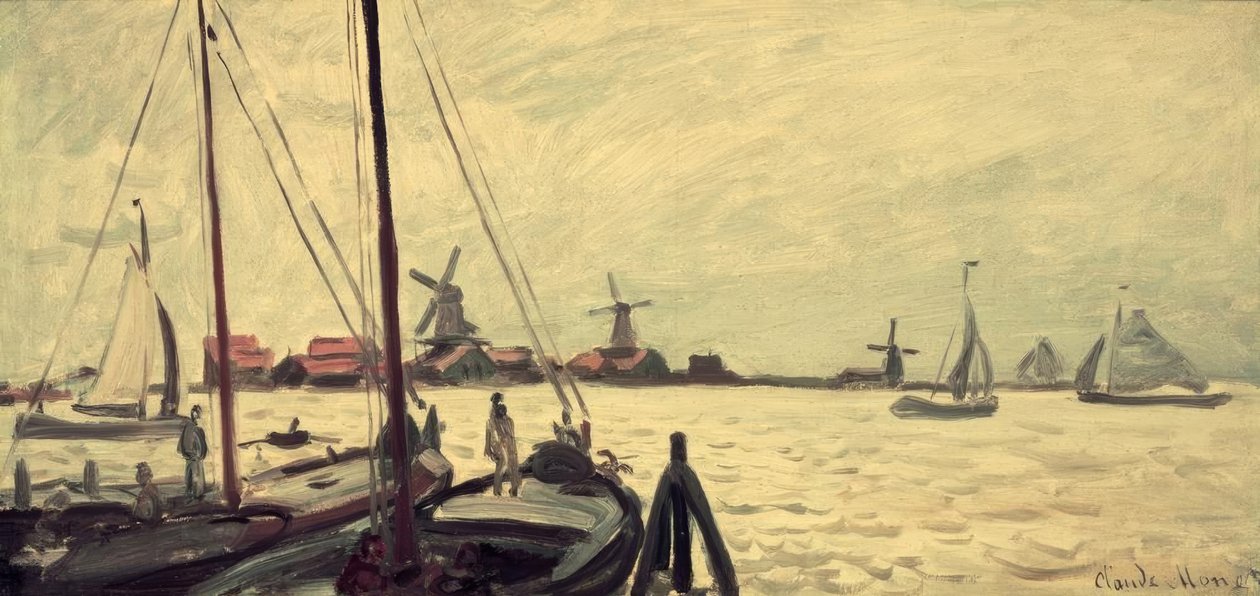 As margens do Zaan de Claude Monet