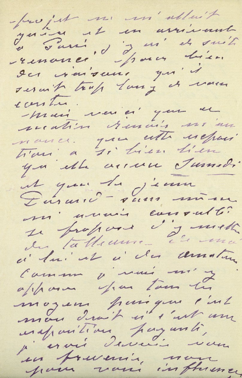 Carta de Claude Monet para Berthe Morisot, 1888 de Claude Monet