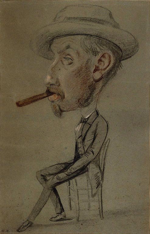 Homem, com, um, grande, charuto de Claude Monet