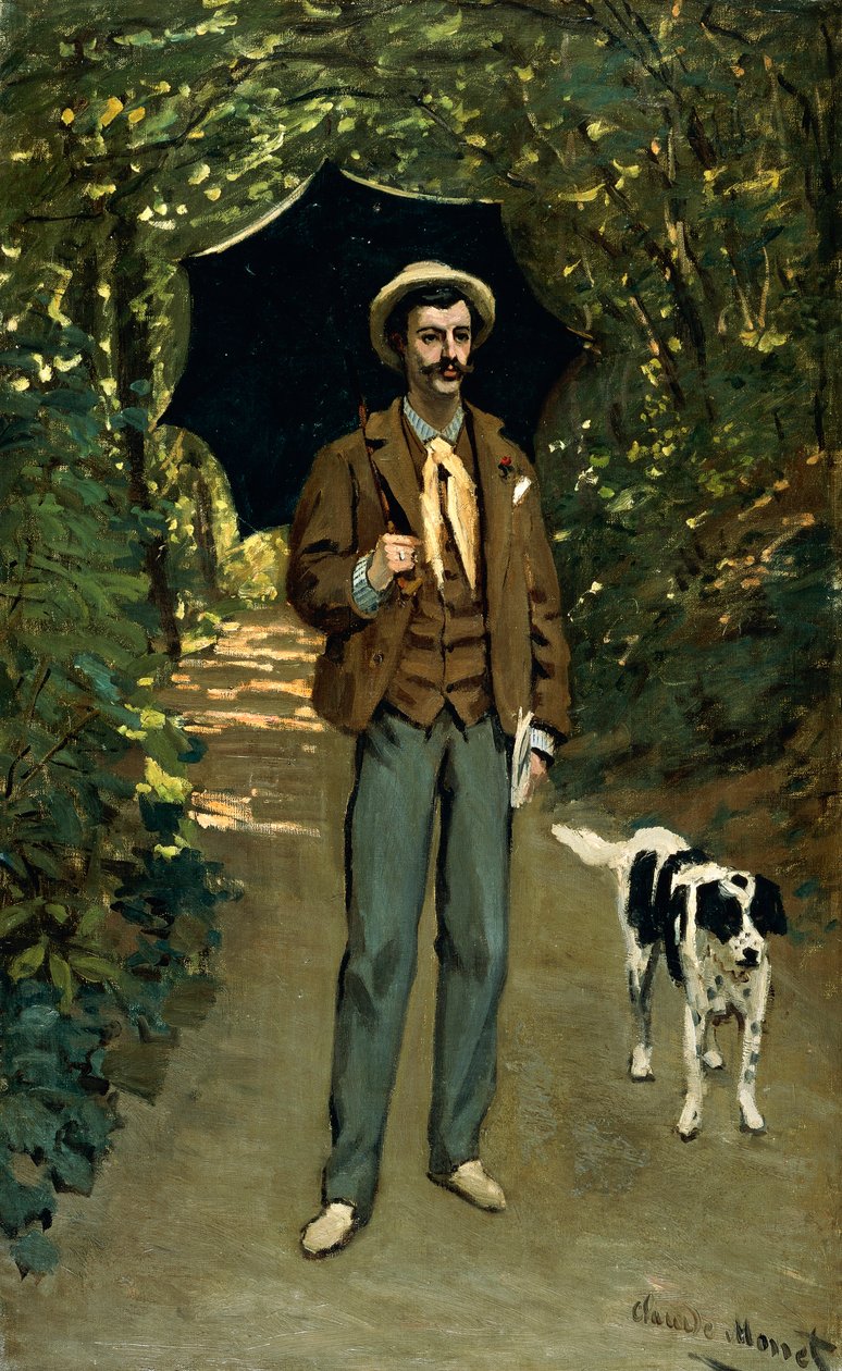 Homem com guarda-chuva, c.1868-69 de Claude Monet