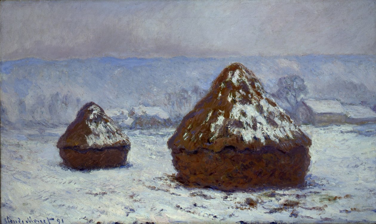 Rodas, efeito de neve, 1891 de Claude Monet