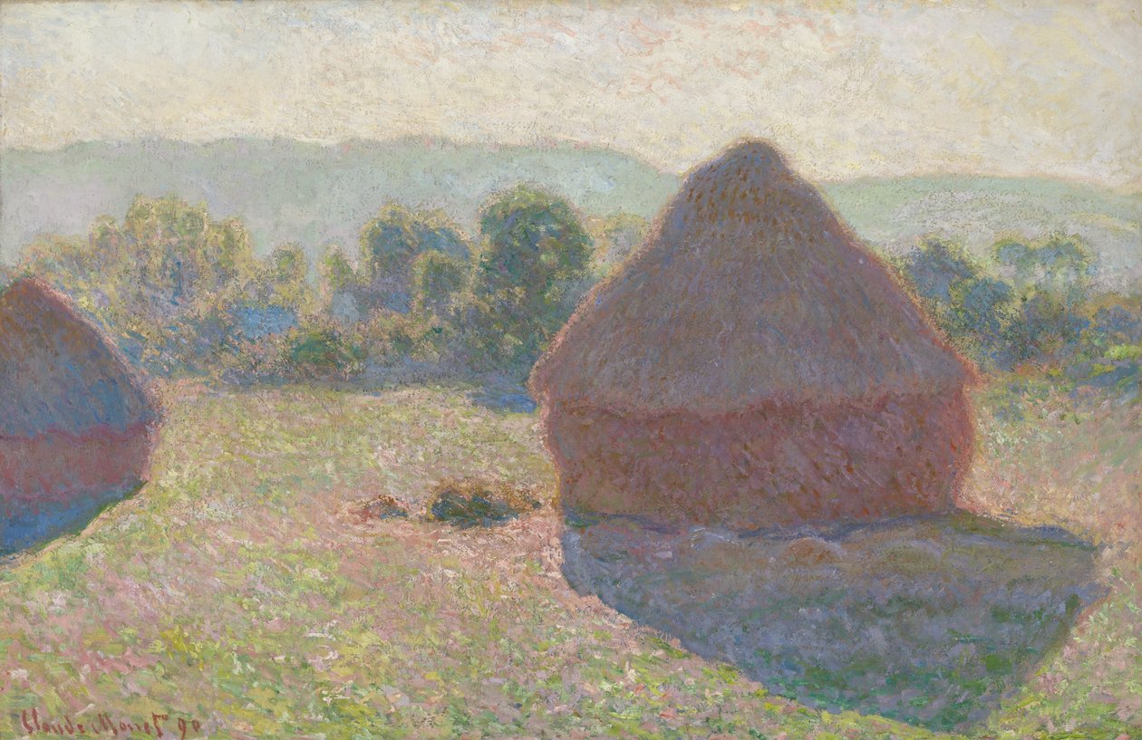 Rodas, meio do dia (palheiros, meio dia) de Claude Monet