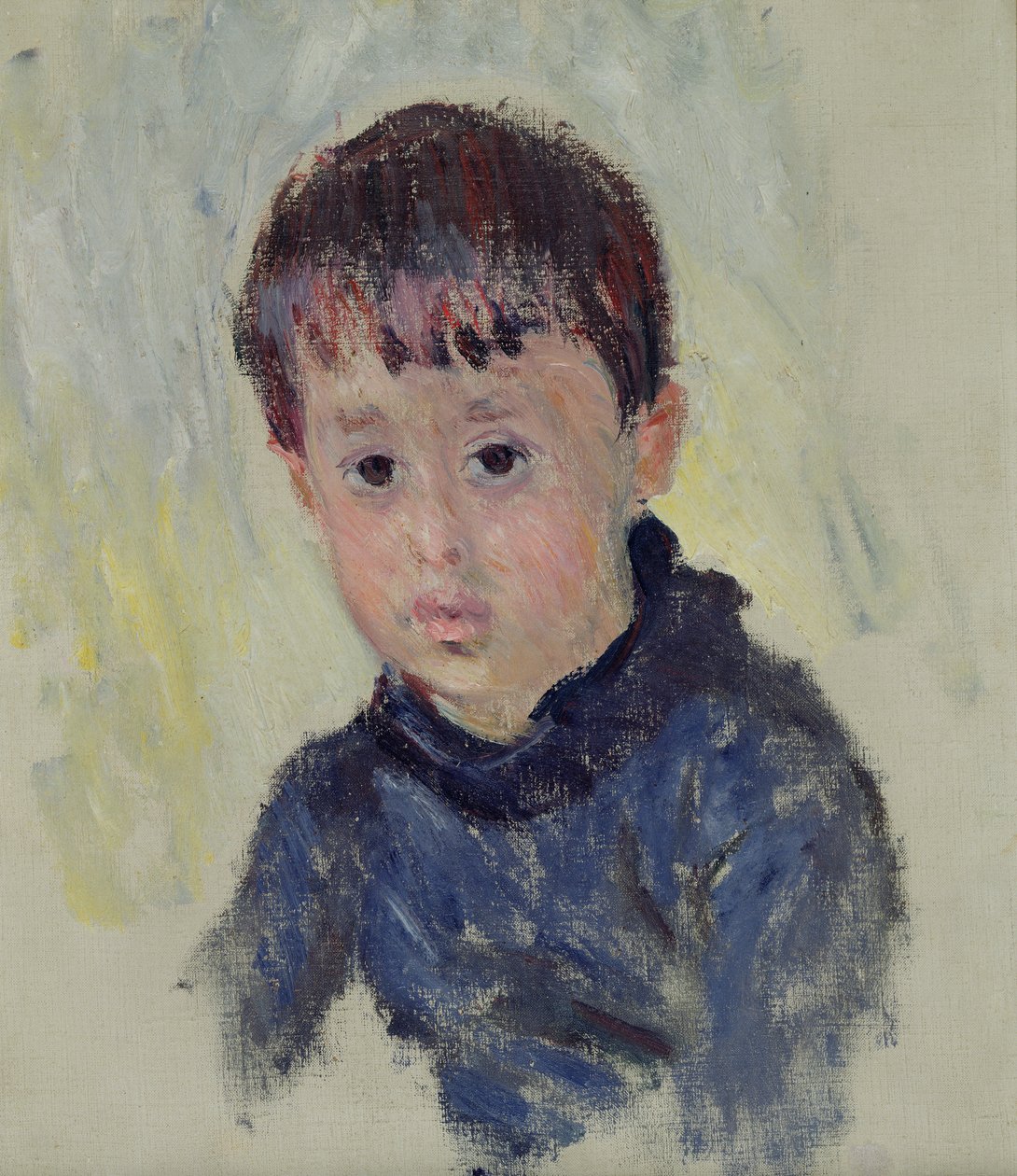 Michel Monet (1878-1966) em um jumper azul, 1883 de Claude Monet