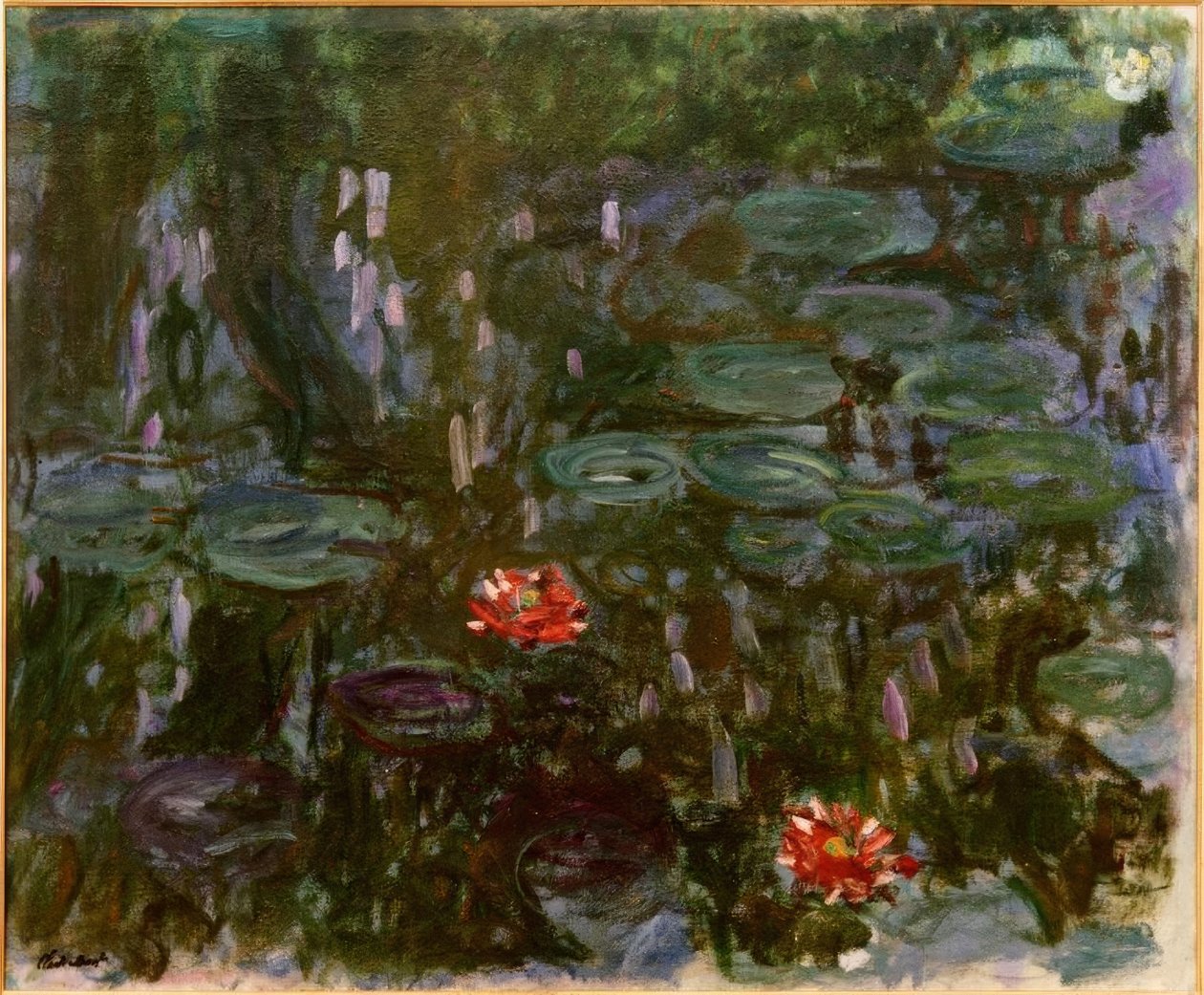 Lírios de água, reflexões de salgueiro de Claude Monet