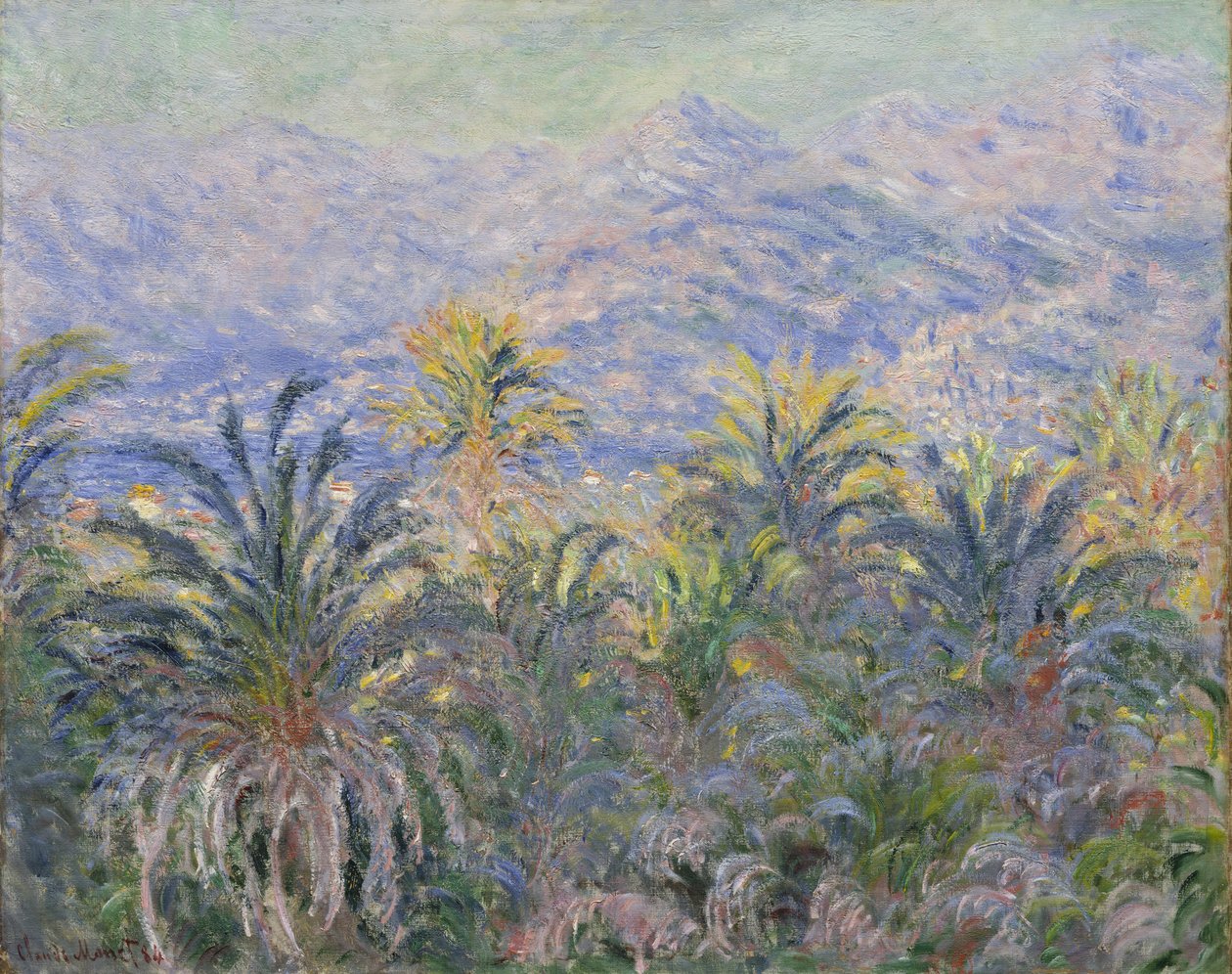 Palmeiras em Bordighera de Claude Monet