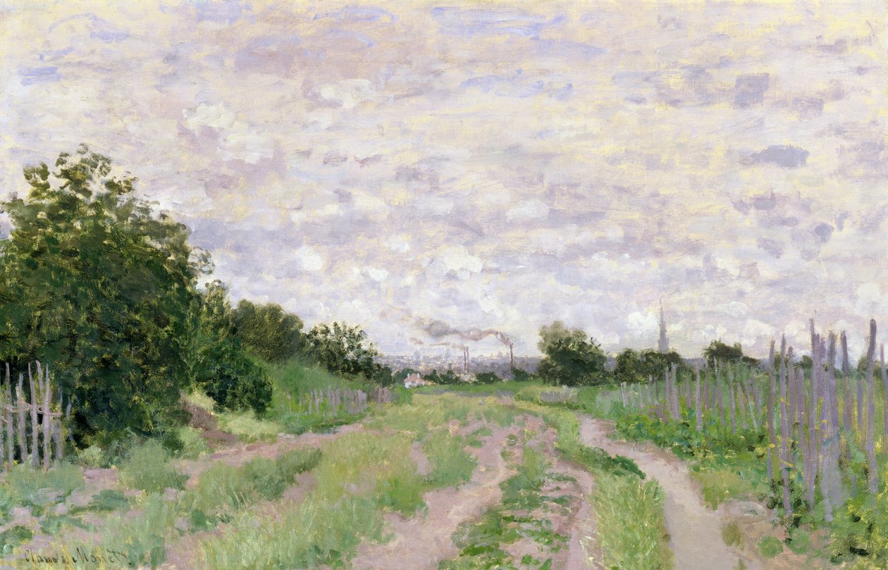 Caminho através das videiras, Argenteuil, 1872 de Claude Monet