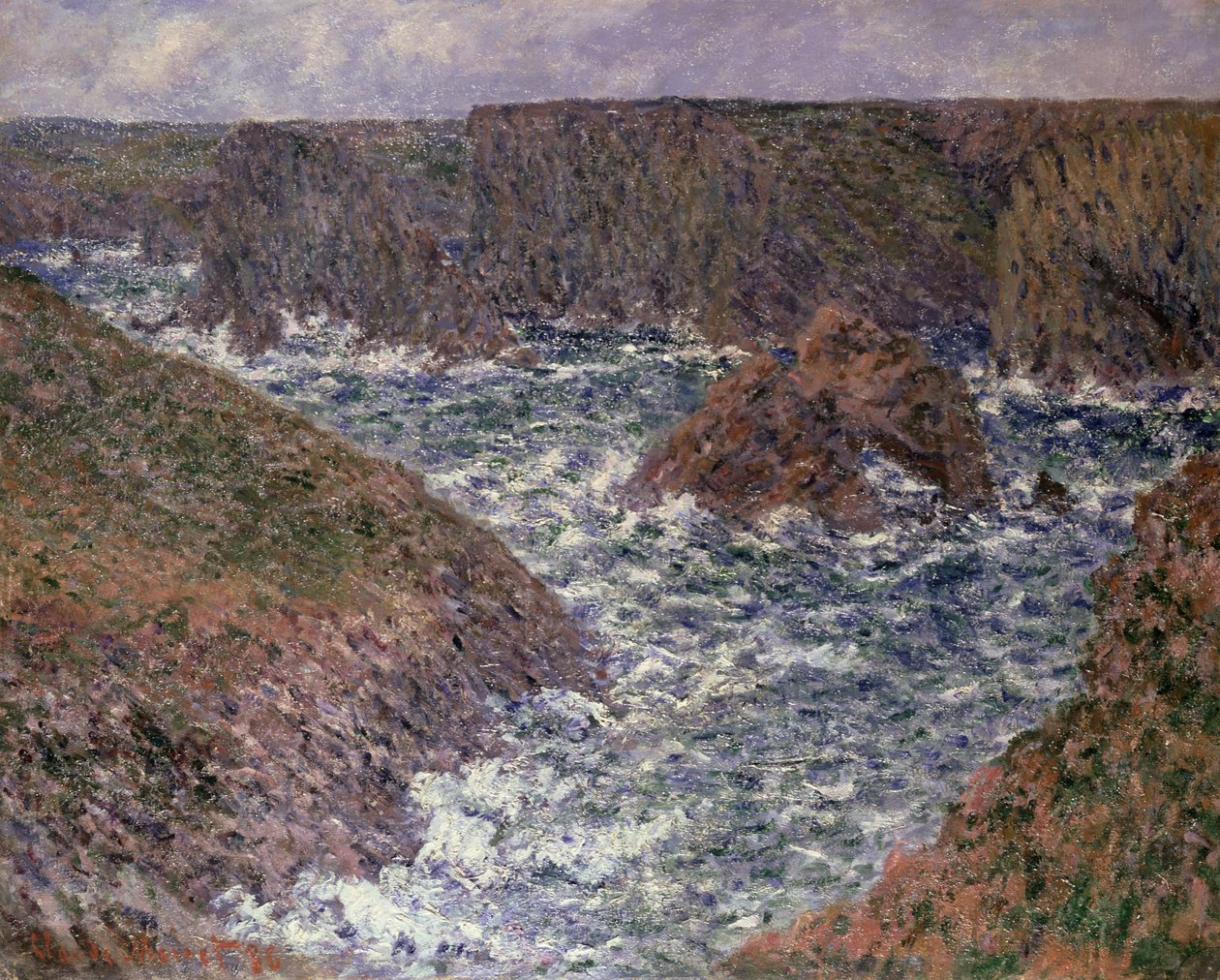 Port Domois em Belle Ile, 1886 de Claude Monet